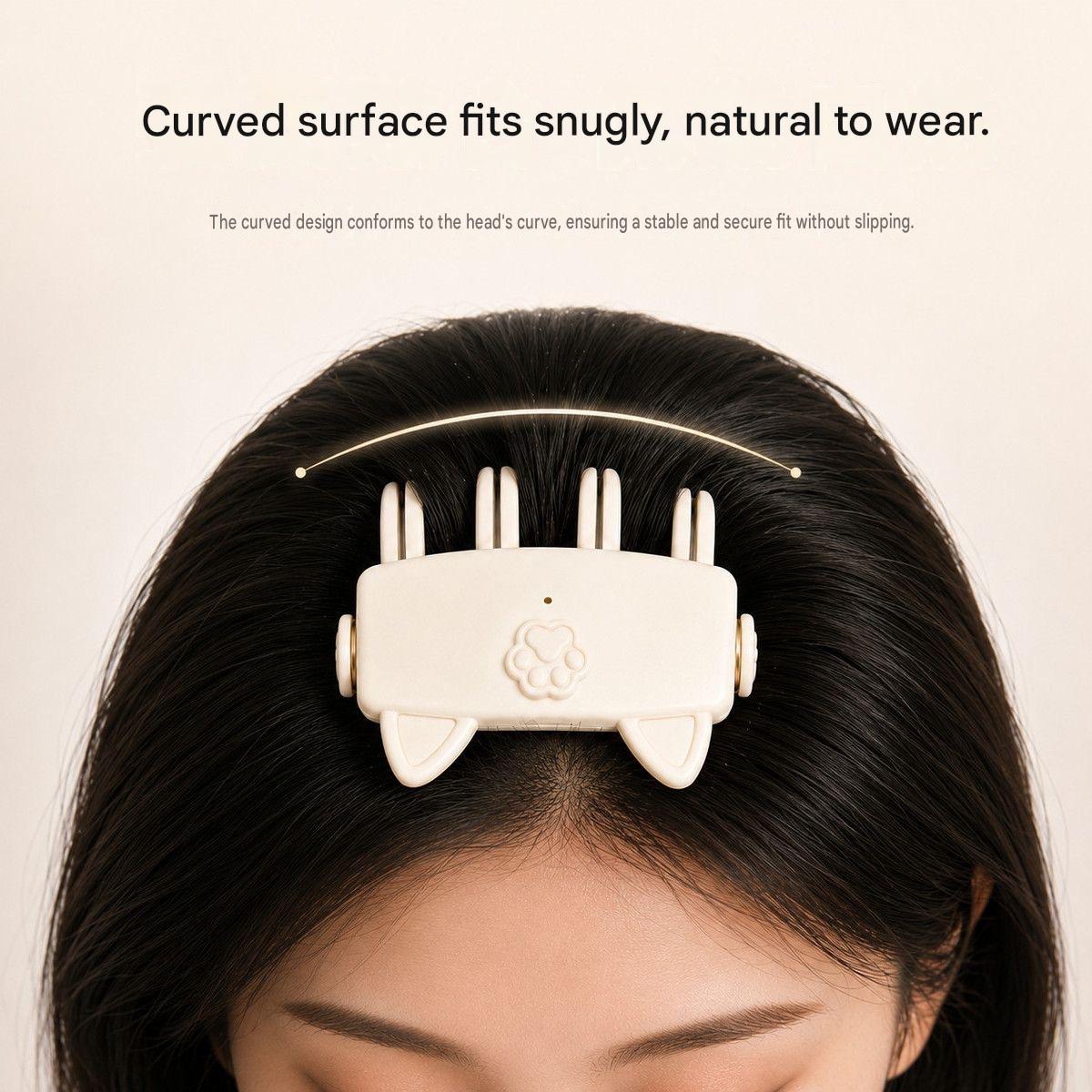 Cute Cat‑Ear Root Volume Heating Comb🐱