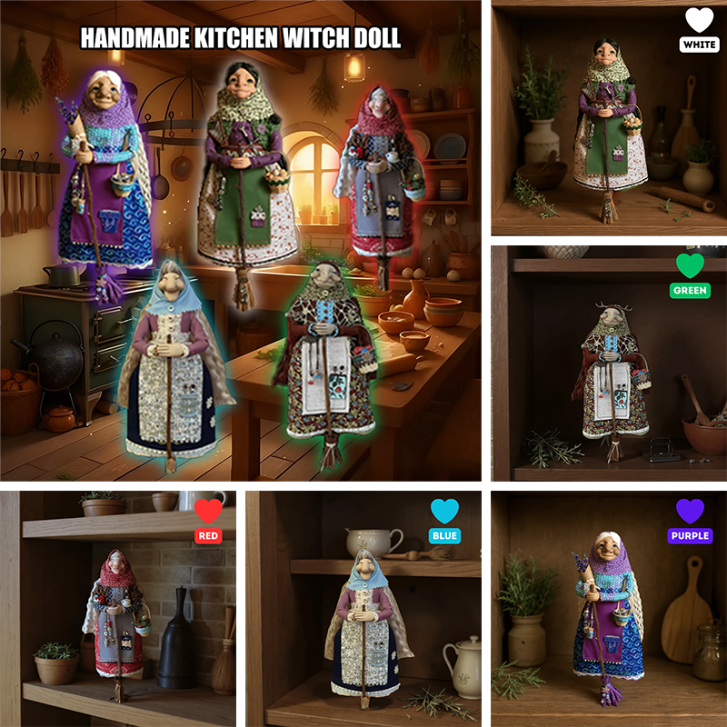🧙‍♀️Limited Edition – Only 100 Handmade Kitchen Witch Dolls Left! ✨