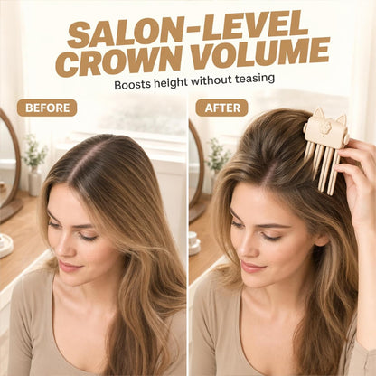 Cute Cat‑Ear Root Volume Heating Comb🐱