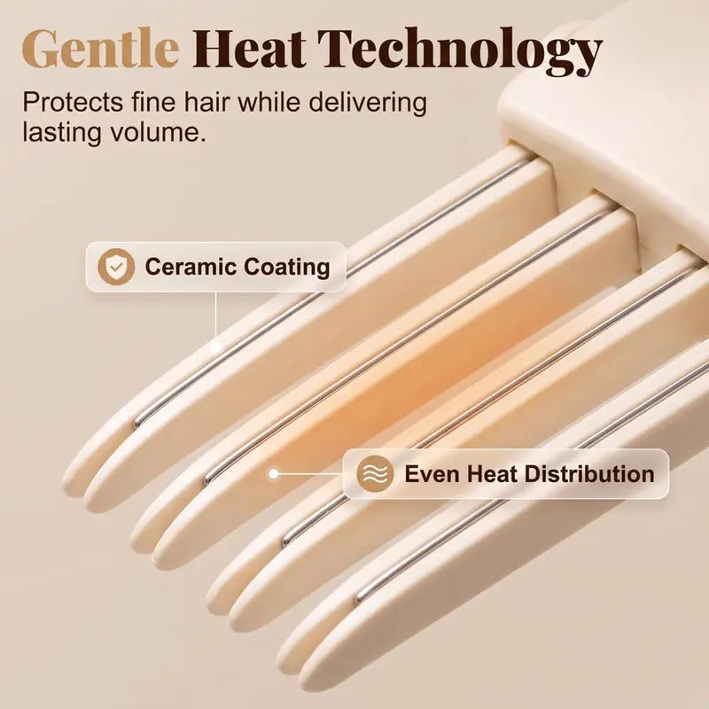 Cute Cat‑Ear Root Volume Heating Comb🐱