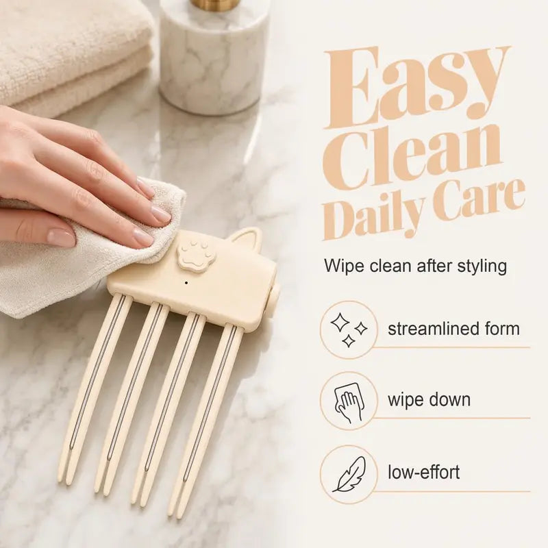 Cute Cat‑Ear Root Volume Heating Comb🐱