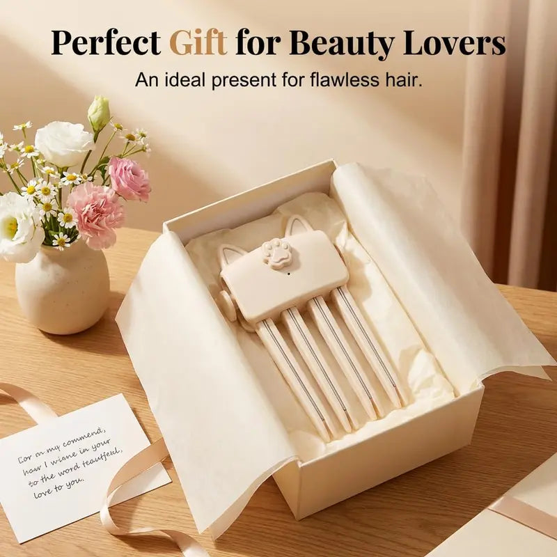 Cute Cat‑Ear Root Volume Heating Comb🐱